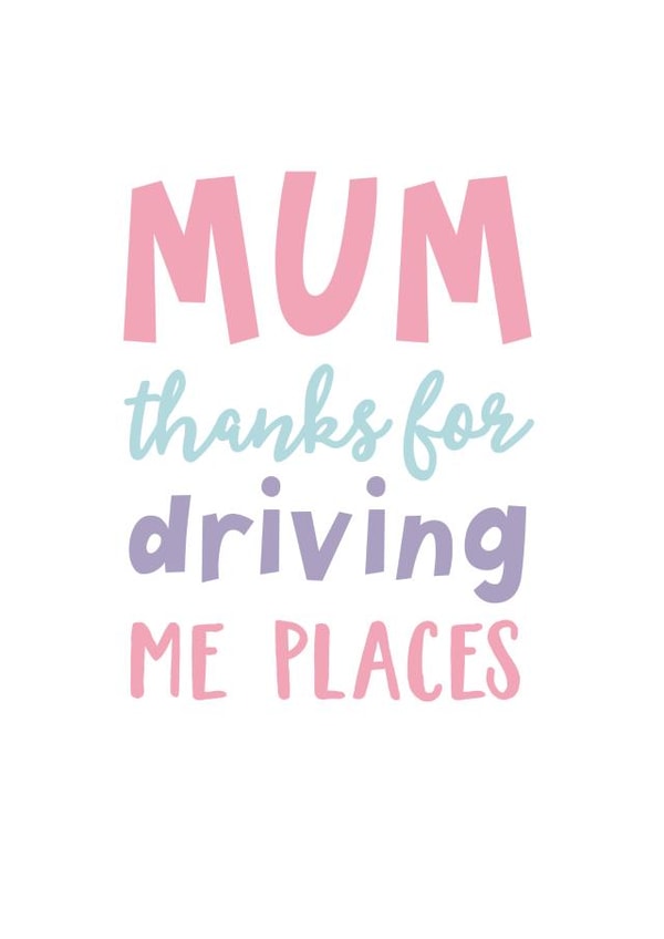 funny taxi Mothers Day Card 9292 created by Percy & Pearl