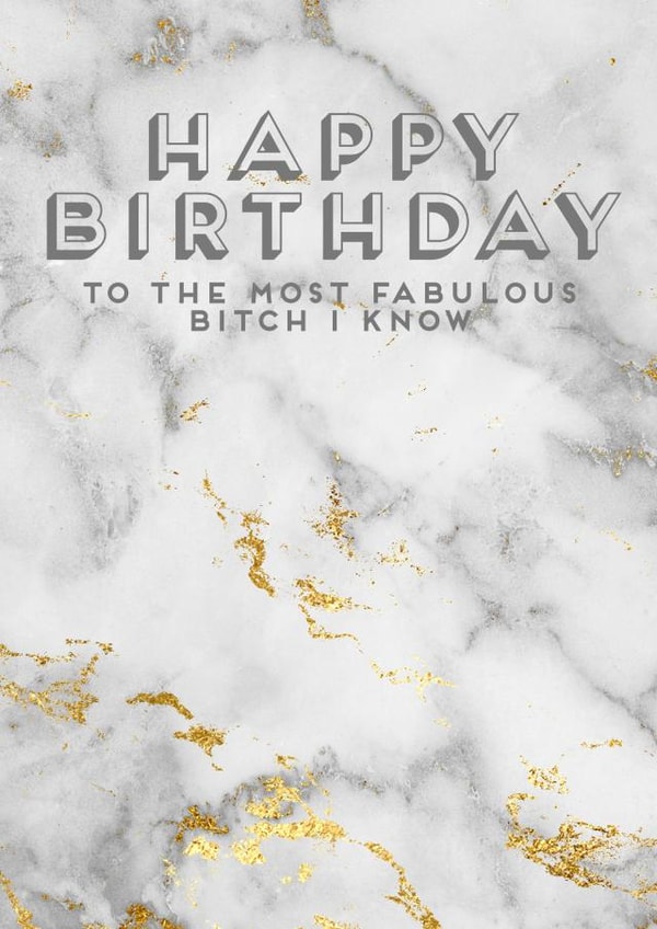 bitch bff Birthday Card 8117 created by Filthy Sentiments