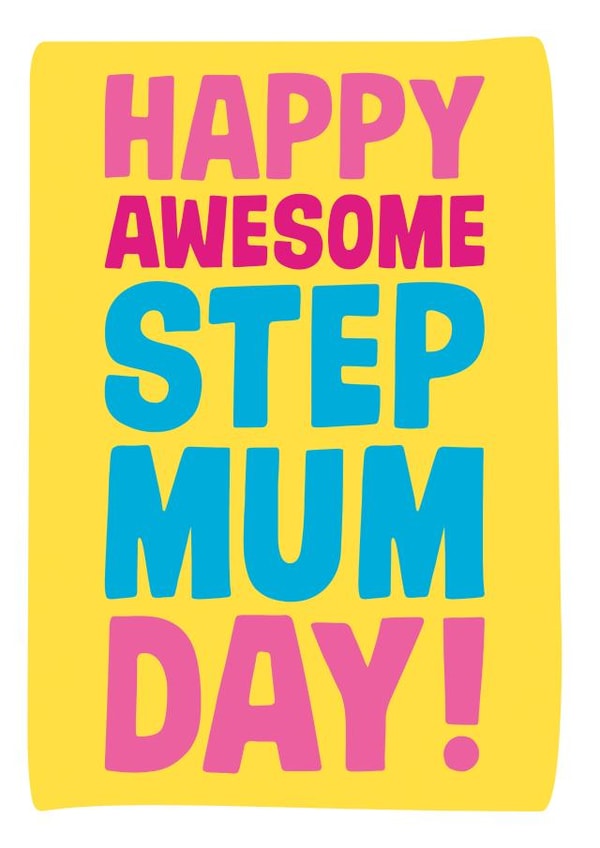 stepmum Female Mothers Day Card 3014 created by Dean Morris Cards