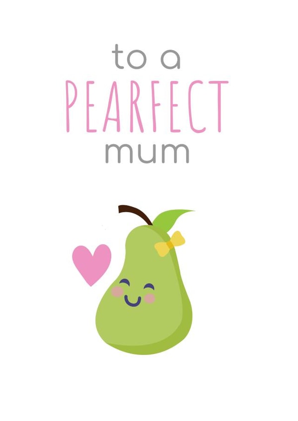 pearfect cute Mothers Day Card 29781 created by Sunnyside Design