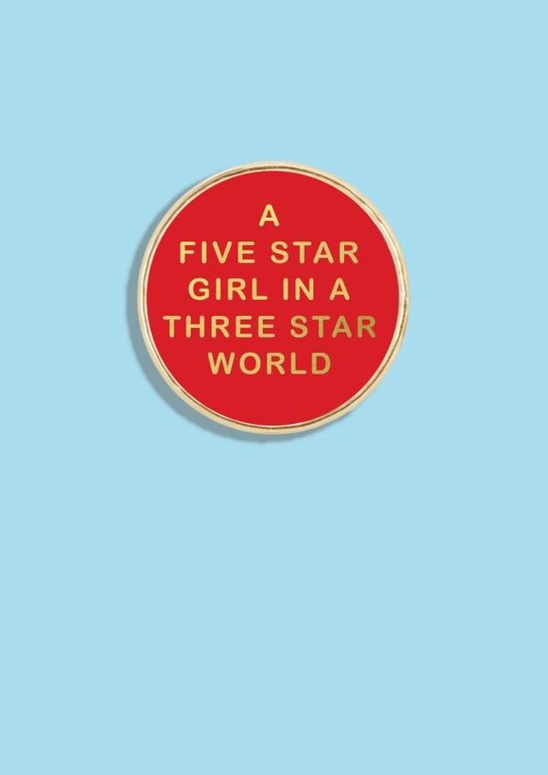 Five star girl card created by Frankie Whistle