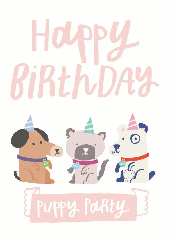 Cute puppy Birthday Card created by Lisa Greener