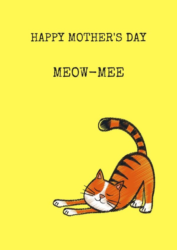 KITTEN FURBABY Mothers Day Card 29510 created by Hedge & Hog Prints