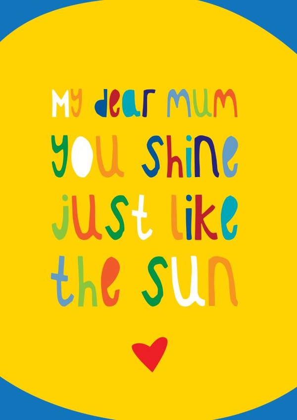 colourful sun Mothers Day Card 36902 created by Grace & Flo