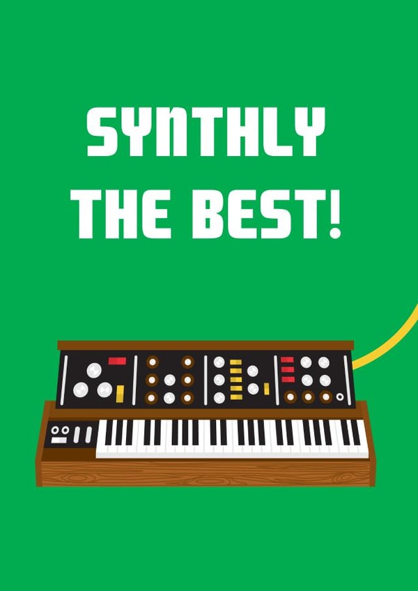 Music Synthesiser Birthday Card 9499 created by The Fidorium