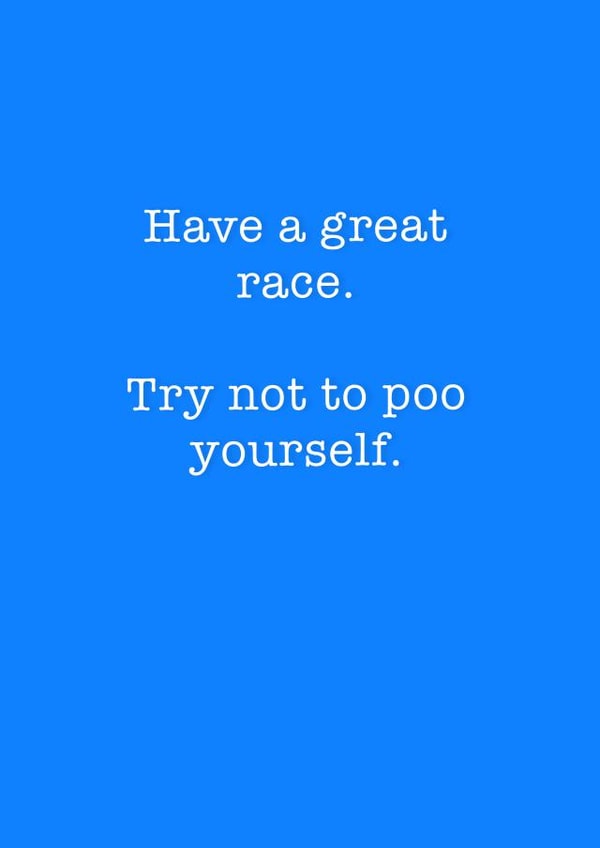poo race Good Luck Card 13447 created by Running Cards UK