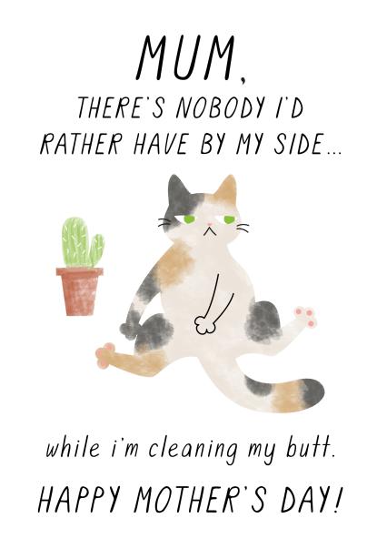 funny cat Mothers Day Card 7591 | thortful