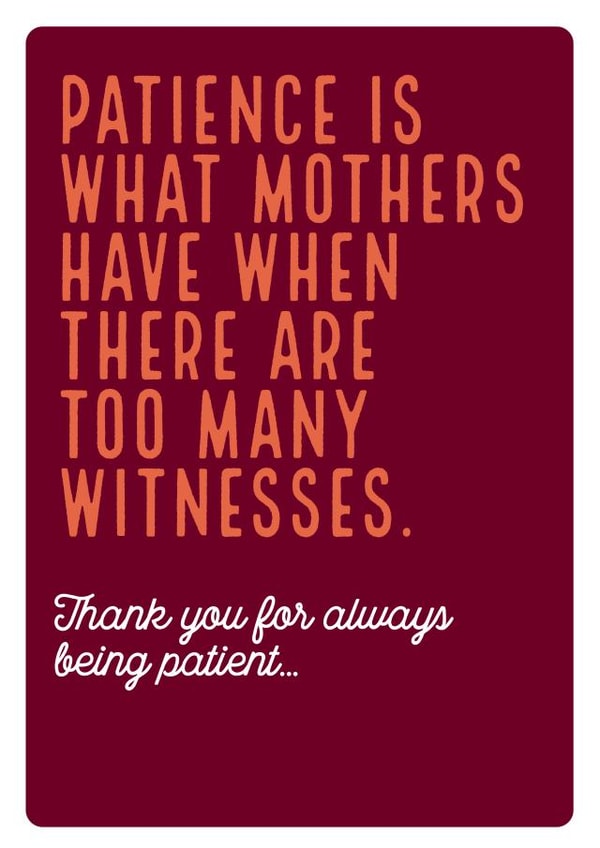 Funny Humour Mothers Day Card 12617 created by Electric Carp