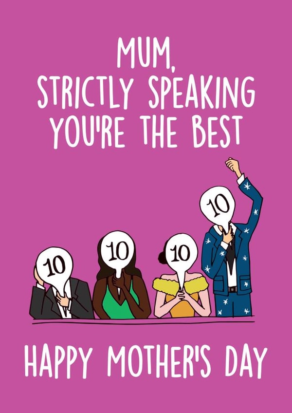 strictly strictly come dancing Mothers Day Card 8554 created by Thirty Mussels
