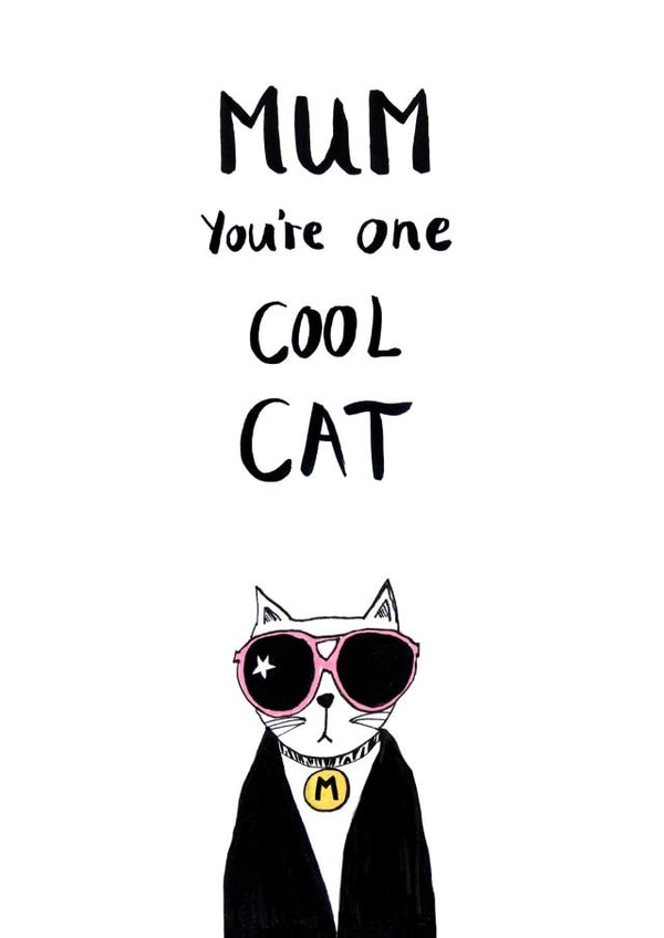 cat coolcat Mothers Day Card 25081 created by Just like Sophie