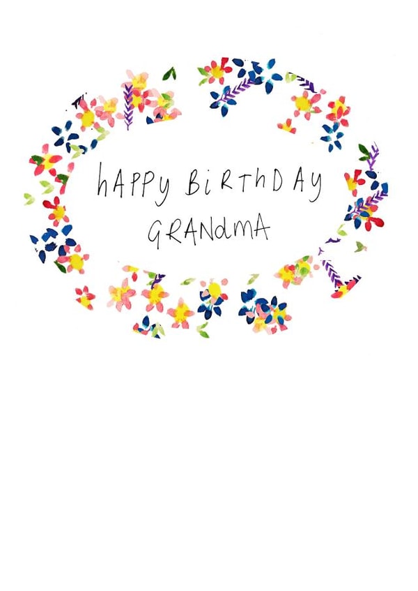 grandma happy Birthday Card 6152 created by Rachel Storey Illustration