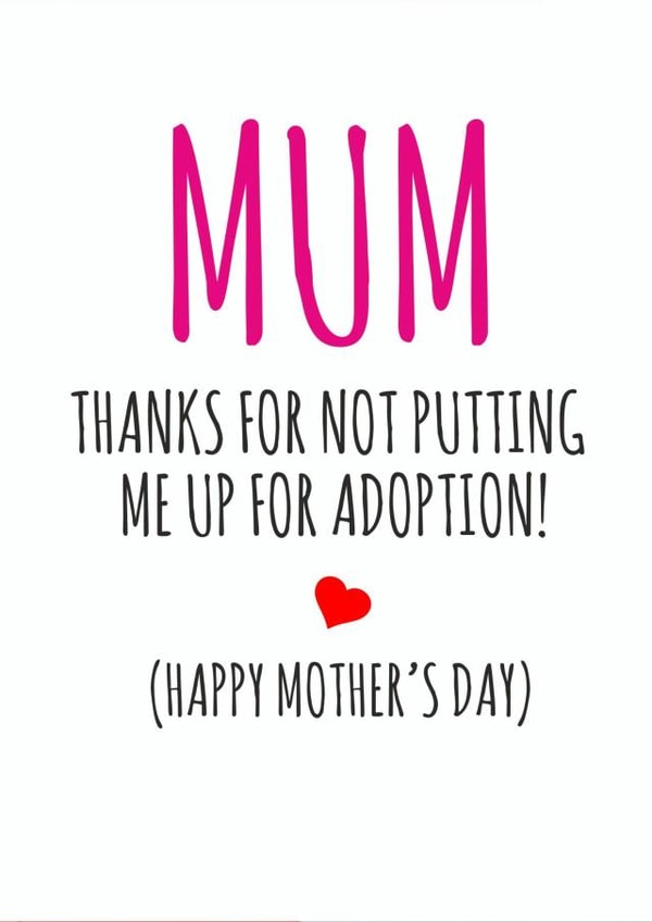 funny cheeky Mothers Day Card 34700 created by Banter King
