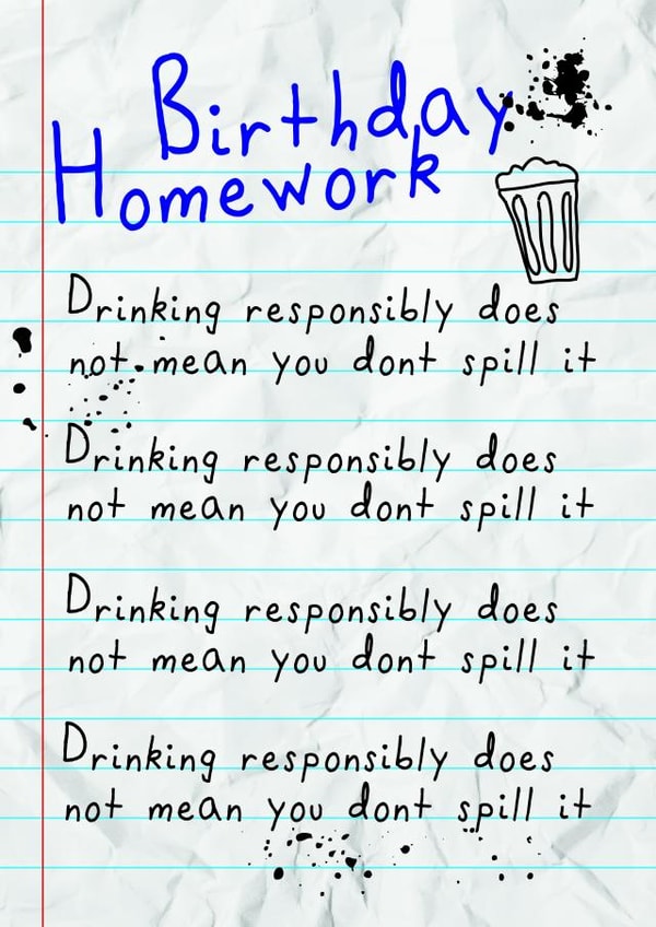 drinks beer Birthday Card 36886 created by Oh My! Designs