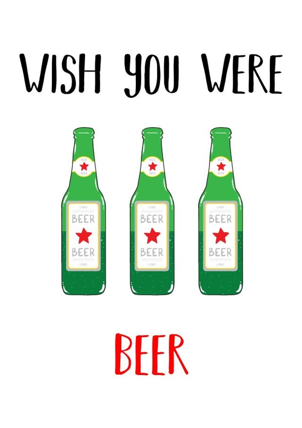 beer here Humour Card 23143 created by Adrian Serghie