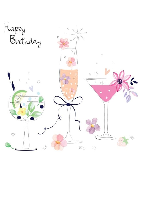 Quarantine Martini Birthday Card created by SABIVO Design by Sabina