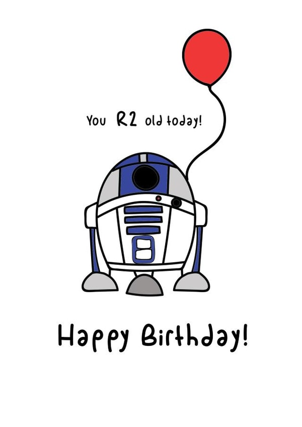 r2d2 cartoon Birthday Card 34593 created by LeeBella