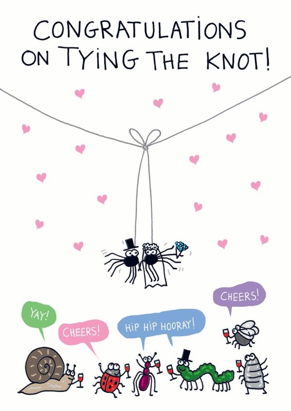 Spiders tie the knot - wedding day created by Reason to Send