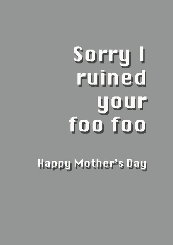 female funny Mothers Day Card 7442 created by Potty Mouth