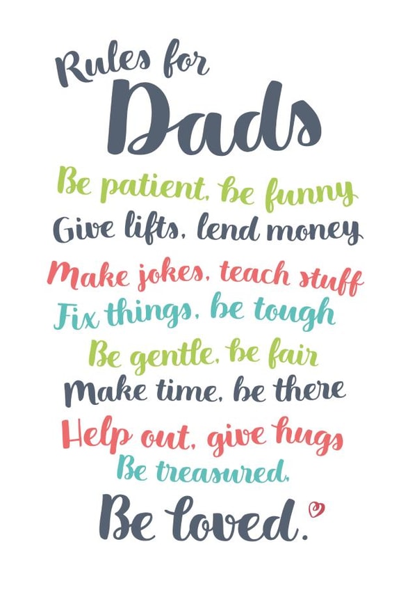 dads rules Father's Day Card 31144 created by Joanna Miller