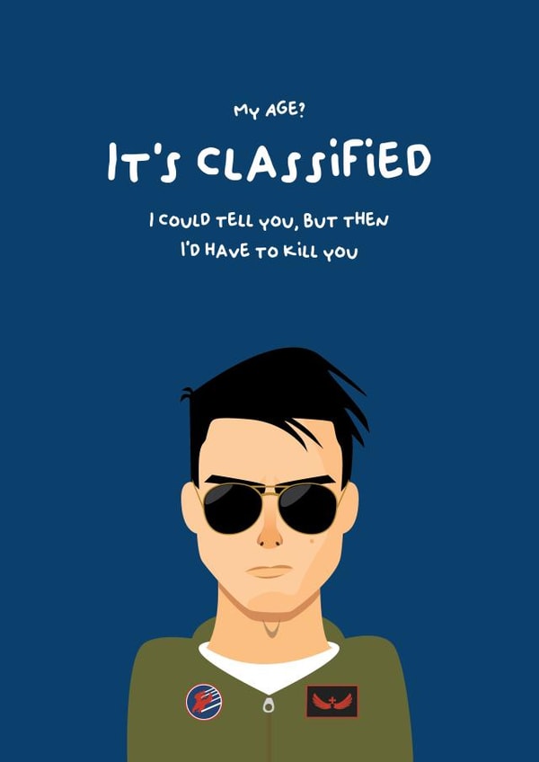 Top Gun Birthday Card created by PaperJam Print Co.