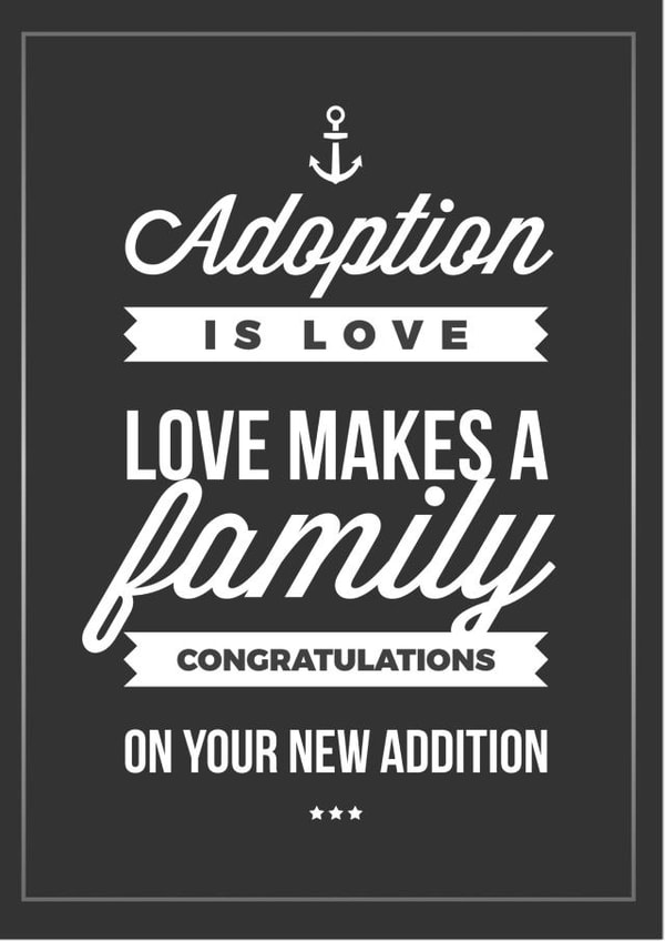 Adoption family New Baby Card 12570 created by CreatedbyMe Sean