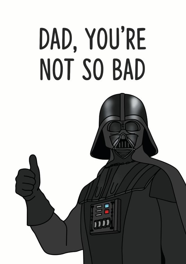 Darth vader film Father's Day Card 31810 created by Peabody Studio