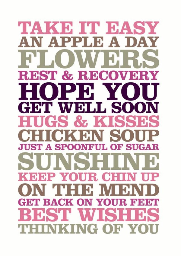an apple Get Well Card 13638 created by Rosie Robins