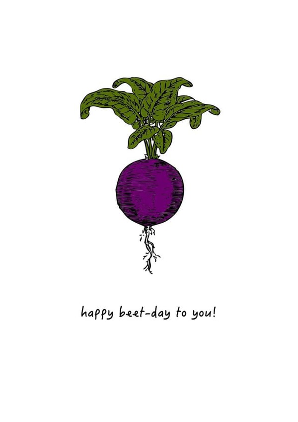 beetroot fruit Birthday Card 13605 created by Boo Hartgen