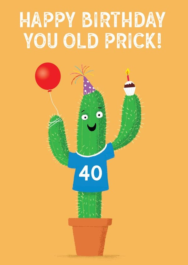 cactus illustration Birthday Card 2485 created by Louise Gardner