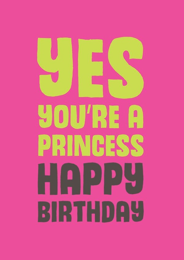 princess Female Birthday Card 8984 created by Mostly Beautiful