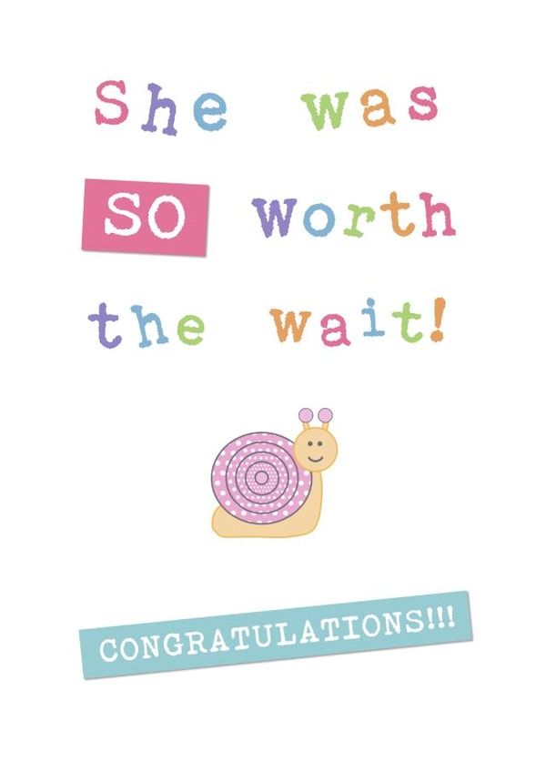 snail worth New Baby Card 13610 created by Little Letters with Love