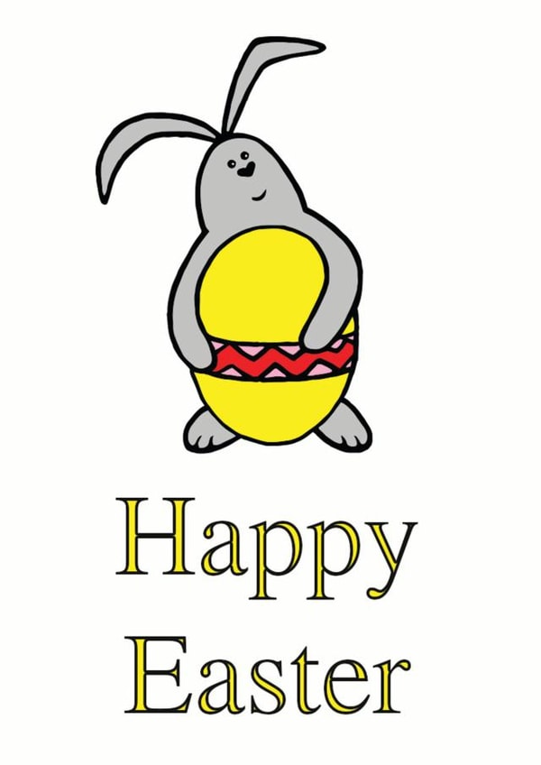 bunny Easter card created by CARDTOON