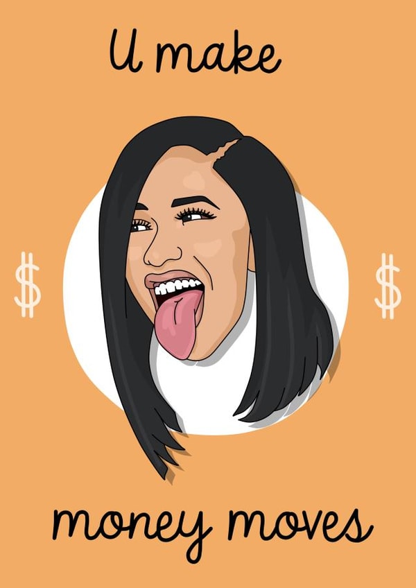 money moves Just because Card 2223 created by Stephanie Silva