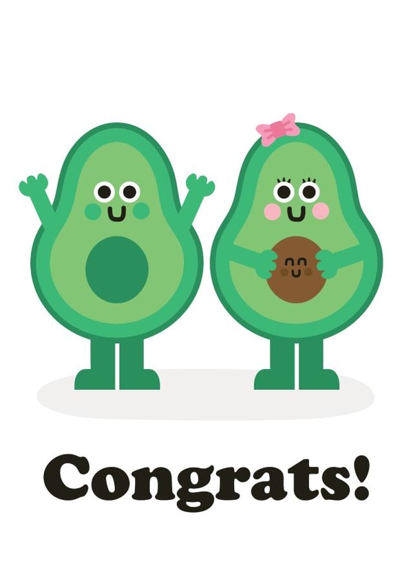 Avovado New Baby Card created by Studio Boketto