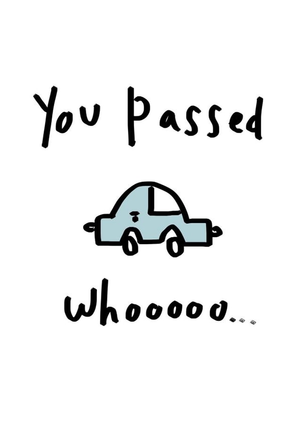passed driving Exams Card 8264 created by Bridget Heron