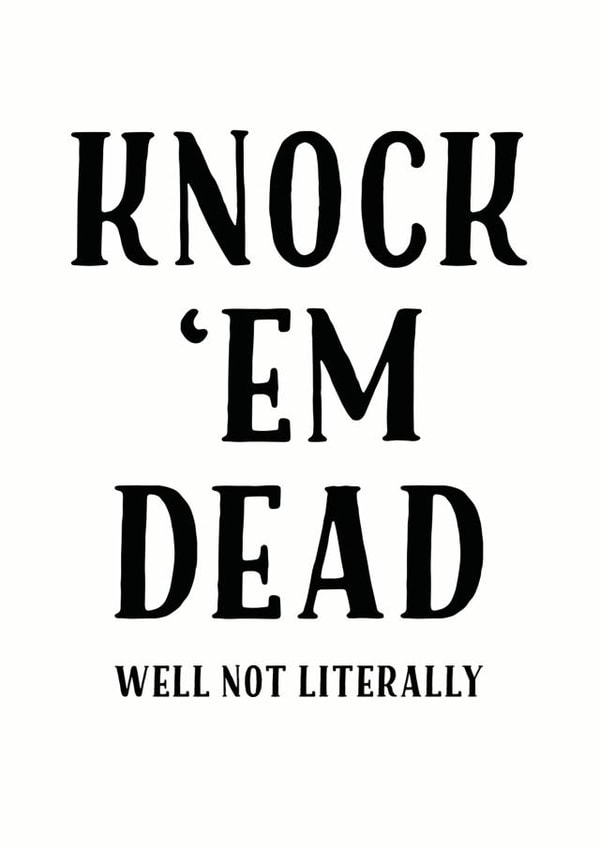 knock them Good Luck Card 35805 created by Tia Russell