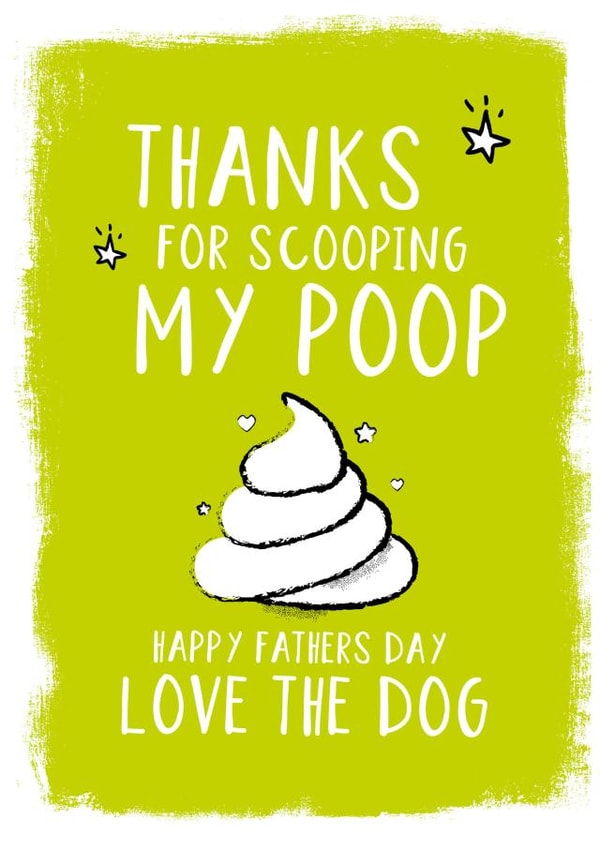 Thanks for scooping Father's Day card created by High Five Prints Co