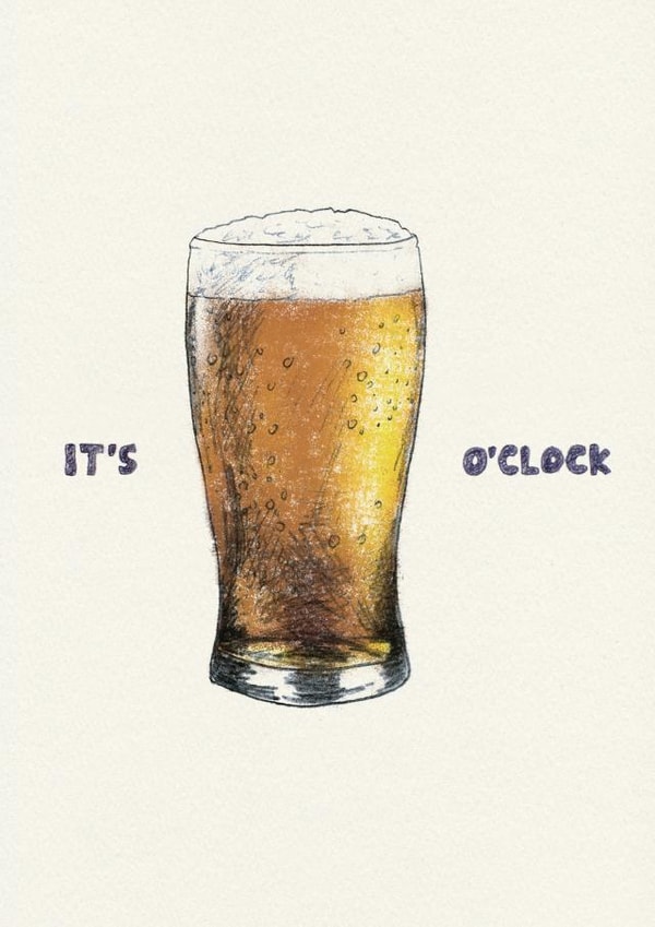 beer o'clock Birthday Card 27687 created by Roisin Cafferty