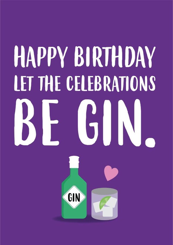 Let the celebrations be gin created by Charli Tait Creative