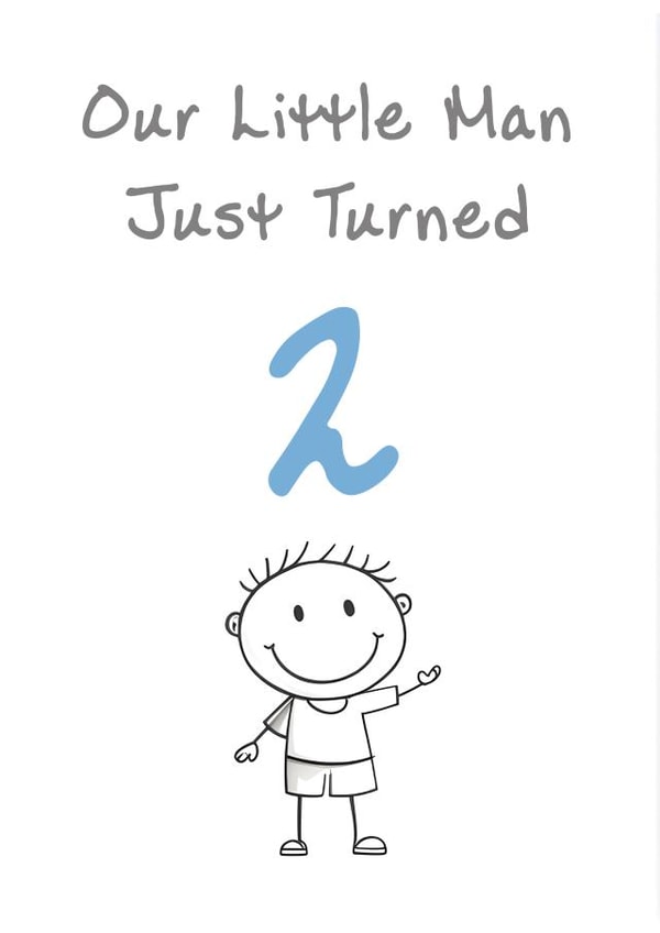 Cute Birthday Card - Little Man - 2nd created by @MisterDave