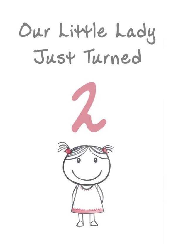 Cute Birthday Card - Little Lady - 2nd created by @MisterDave