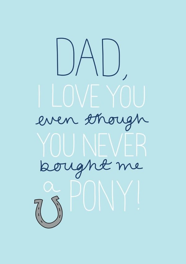 dad pony Father's Day Card 8771 created by Sioux Alice