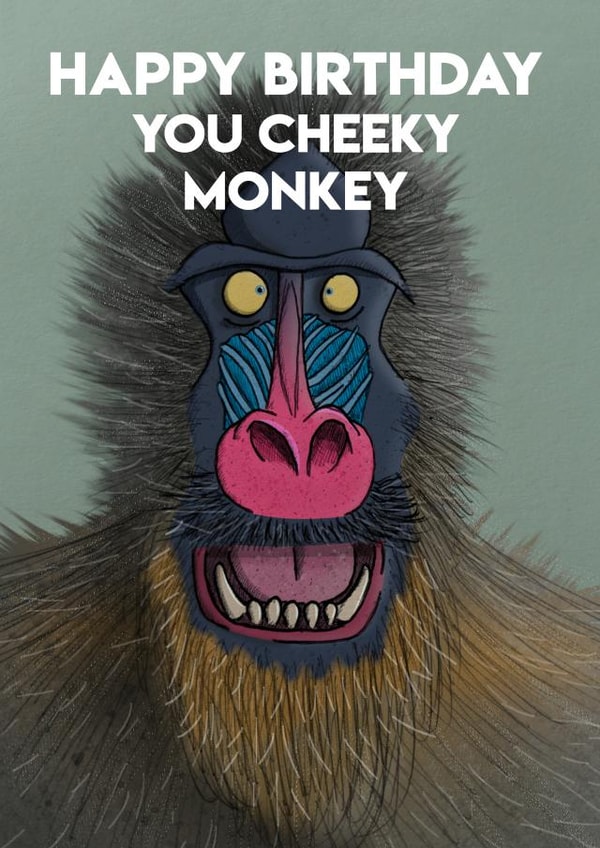 birthday monkey Card 35170 created by DengalsDoodles