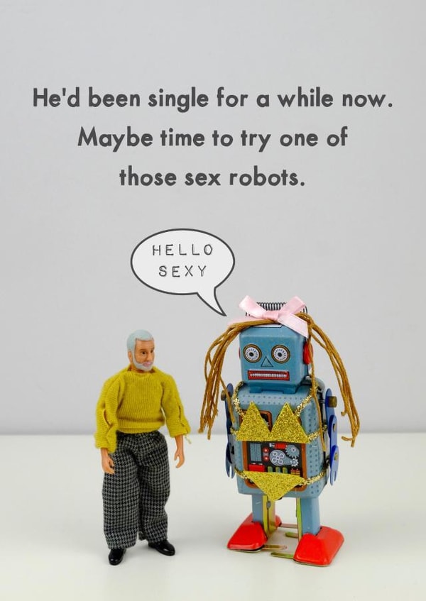 funny adult Just because Card 11417 created by Bold & Bright Cards