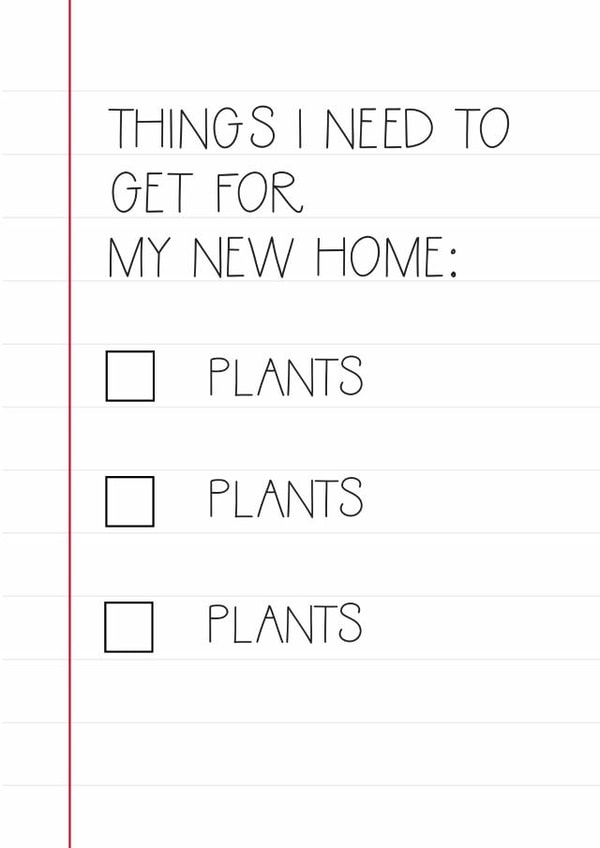 New home check list plant lover created by Tiny Steps