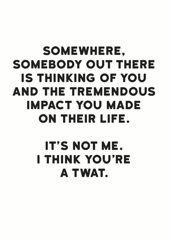 rude humour Just because Card 11901 created by Holy Flaps