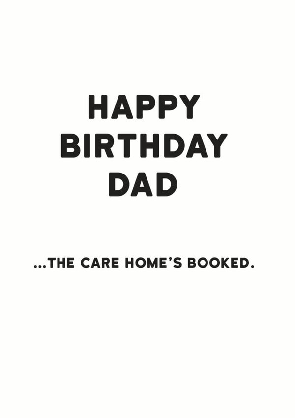 care home Birthday Card 11907 created by Holy Flaps