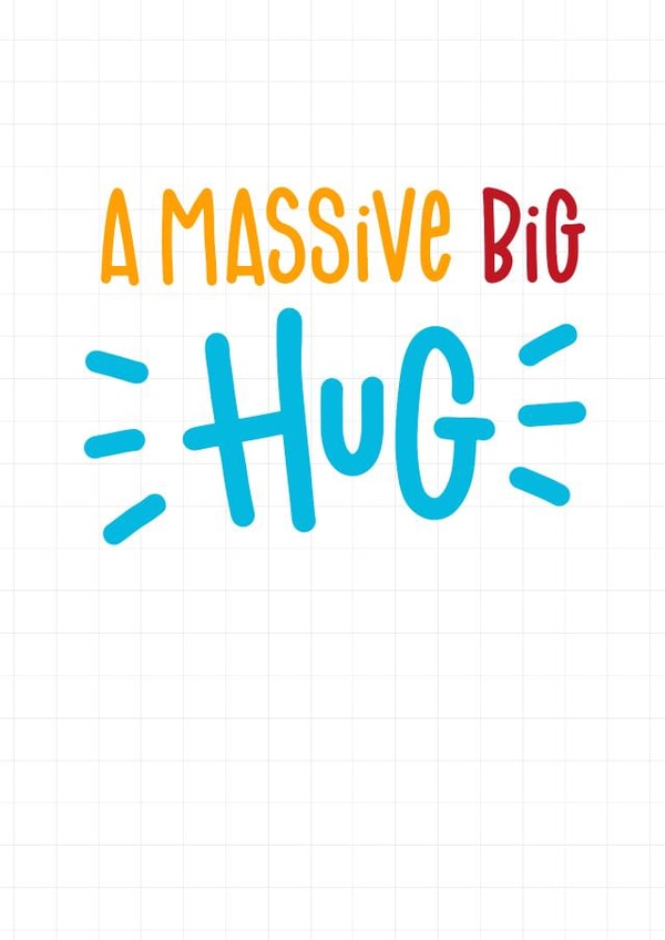 hug friend Just because Card 3851 created by Wink Design - Michelle Roberts
