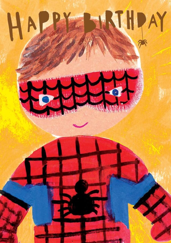 Superhero Boy's Birthday Card - Spider Boy - Spider Man created by Paper Salad