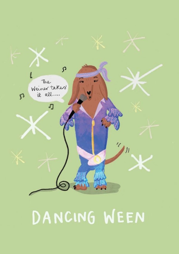 weiner sausage Birthday Card 7726 created by Faye Finney